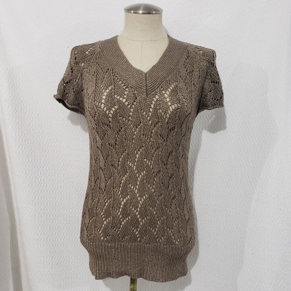 ISDA & CO Olive Lace Top Blouse/Tunic/ Sweater S